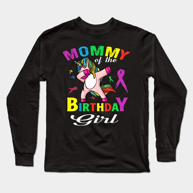 Mommy Of The Birthday Girl T-Shirt, Unicorn Matching Outfit Long Sleeve T-Shirt by Simpsonfft